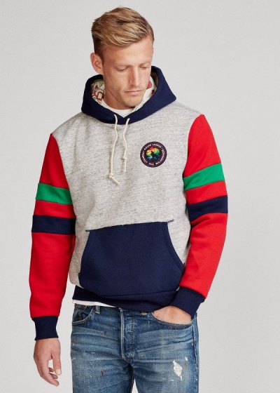 Men's Polo Ralph Lauren Color-Blocked Hoodies | 234701XCI